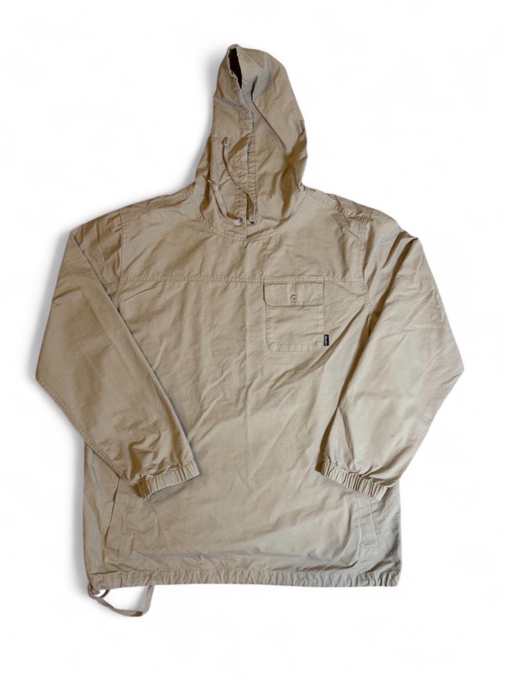 Men’s Vintage Empyre Light Beige Pullover Windbreaker Hoodie